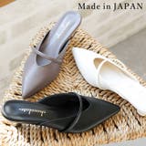 日本製 ポインテッドトゥ バンド ストラップ ミュール パンプス | SHOE FANTASY | 詳細画像1 