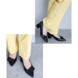 日本製 ポインテッドトゥ ラッフルフリル パンプス | SHOE FANTASY | 詳細画像17 