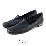 black | 日本製 ストレッチ シンプル スリッポン ローヒール 幅広 | SHOE FANTASY