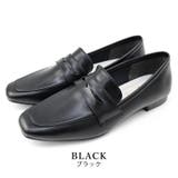 black | 日本製 スクエアトゥ コインローファー 晴雨兼用 レイン | SHOE FANTASY