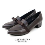 darkbrown | 日本製 グログランリボン ポインテッドトゥ | SHOE FANTASY