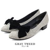 gray布 | 日本製 取り外し可能 2way リボン パンプス  晴雨兼用 レイン | SHOE FANTASY