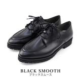 blackスムース | 日本製 カジュアル マニッシュシューズ 晴雨兼用 | SHOE FANTASY