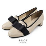 beige | 日本製 ラウンドトゥ グログランリボン オペラ レインパンプス 晴雨兼用 | SHOE FANTASY