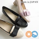 日本製 ラウンドトゥ グログランリボン オペラ レインパンプス 晴雨兼用 | SHOE FANTASY | 詳細画像1 