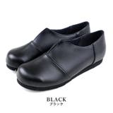black | 日本製 スリット カジュアル ソフト シューズ 幅広 ゆったり | SHOE FANTASY