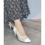 日本製 ポインテッド チュールパンプス 6cmヒール 花柄 水玉 合皮 | SHOE FANTASY | 詳細画像22 