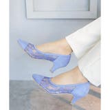 日本製 ポインテッド チュールパンプス 6cmヒール 花柄 水玉 合皮 | SHOE FANTASY | 詳細画像28 