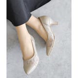 日本製 ポインテッド チュールパンプス 6cmヒール 花柄 水玉 合皮 | SHOE FANTASY | 詳細画像33 
