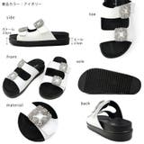 日本製 ダブルビジュー フラットサンダル 痛くない 柔らかい | SHOE FANTASY | 詳細画像3