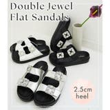 日本製 ダブルビジュー フラットサンダル 痛くない 柔らかい | SHOE FANTASY | 詳細画像4