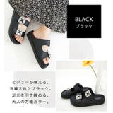 日本製 ダブルビジュー フラットサンダル 痛くない 柔らかい | SHOE FANTASY | 詳細画像15
