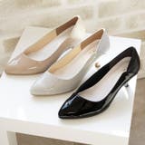 日本製 異素材切り替え デザインカットパンプス 晴雨兼用 レイン | SHOE FANTASY | 詳細画像3 