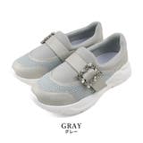 gray | ビジュー スニーカー 厚底 ボリュームソール | SHOE FANTASY
