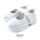 white | 厚底 メリージェーン シューズ ストラップ ボリュームソール スタイルアップ | SHOE FANTASY