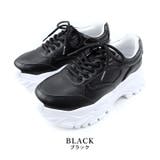 black | 厚底 レースアップ シューズ ダッドスニーカー ボリュームソール | SHOE FANTASY