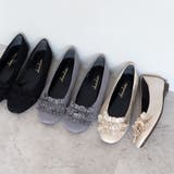 日本製 ラウンドトゥ フリル バレエパンプス ローヒール 幅広 | SHOE FANTASY | 詳細画像2