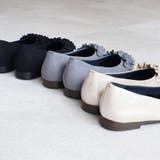 日本製 ラウンドトゥ フリル バレエパンプス ローヒール 幅広 | SHOE FANTASY | 詳細画像5