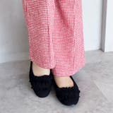 日本製 ラウンドトゥ フリル バレエパンプス ローヒール 幅広 | SHOE FANTASY | 詳細画像12
