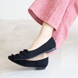 日本製 ラウンドトゥ フリル バレエパンプス ローヒール 幅広 | SHOE FANTASY | 詳細画像14