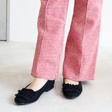 日本製 ラウンドトゥ フリル バレエパンプス ローヒール 幅広 | SHOE FANTASY | 詳細画像15