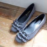 日本製 ラウンドトゥ フリル バレエパンプス ローヒール 幅広 | SHOE FANTASY | 詳細画像16