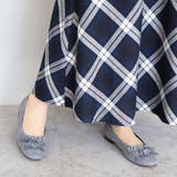 日本製 ラウンドトゥ フリル バレエパンプス ローヒール 幅広 | SHOE FANTASY | 詳細画像21