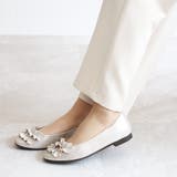 日本製 ラウンドトゥ フリル バレエパンプス ローヒール 幅広 | SHOE FANTASY | 詳細画像25