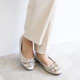 日本製 ラウンドトゥ フリル バレエパンプス ローヒール 幅広 | SHOE FANTASY | 詳細画像27