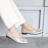 日本製 ラウンドトゥ フリル バレエパンプス ローヒール 幅広 | SHOE FANTASY | 詳細画像28