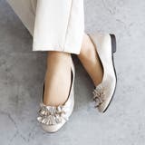 日本製 ラウンドトゥ フリル バレエパンプス ローヒール 幅広 | SHOE FANTASY | 詳細画像29