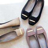 日本製 スクエアトゥ モチーフ付き フラットパンプス 晴雨兼用 レイン | SHOE FANTASY | 詳細画像3 