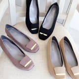 日本製 スクエアトゥ モチーフ付き フラットパンプス 晴雨兼用 レイン | SHOE FANTASY | 詳細画像7 