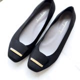 日本製 スクエアトゥ モチーフ付き フラットパンプス 晴雨兼用 レイン | SHOE FANTASY | 詳細画像9 