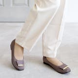 日本製 スクエアトゥ モチーフ付き フラットパンプス 晴雨兼用 レイン | SHOE FANTASY | 詳細画像21 