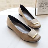 日本製 スクエアトゥ モチーフ付き フラットパンプス 晴雨兼用 レイン | SHOE FANTASY | 詳細画像22 