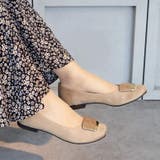 日本製 スクエアトゥ モチーフ付き フラットパンプス 晴雨兼用 レイン | SHOE FANTASY | 詳細画像25 