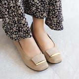 日本製 スクエアトゥ モチーフ付き フラットパンプス 晴雨兼用 レイン | SHOE FANTASY | 詳細画像28 