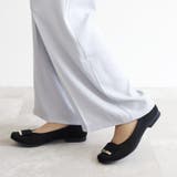 日本製 スクエアトゥ モチーフ付き フラットパンプス 晴雨兼用 レイン | SHOE FANTASY | 詳細画像12 