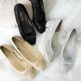日本製 スクエアトゥ レースチュール パンプス リボン | SHOE FANTASY | 詳細画像18