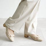 日本製 スクエアトゥ レースチュール パンプス リボン | SHOE FANTASY | 詳細画像35