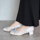 日本製 スクエアトゥ レースチュール パンプス リボン | SHOE FANTASY | 詳細画像41