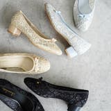 日本製 スクエアトゥ レースチュール パンプス リボン | SHOE FANTASY | 詳細画像19