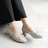 日本製 スクエアトゥ レースチュール パンプス リボン | SHOE FANTASY | 詳細画像42