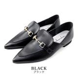 black | 日本製 ポインテッドトゥ ビットローファー 晴雨兼用 レイン | SHOE FANTASY