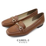 camel-3 | 日本製 スクエアビットローファー ローヒール | SHOE FANTASY
