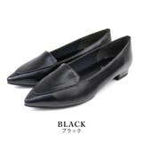 black | 22AW 秋冬新作 日本製 ポインテッドトゥ シンプル ローファー パンプス | SHOE FANTASY