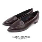 darkbrown | 22AW 秋冬新作 日本製 ポインテッドトゥ シンプル ローファー パンプス | SHOE FANTASY