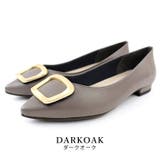 darkoak   | 日本製 ポインテッドトゥ バックル パンプス 晴雨兼用 | SHOE FANTASY