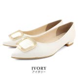 ivory  | 日本製 ポインテッドトゥ バックル パンプス 晴雨兼用 | SHOE FANTASY